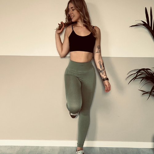 Sportchic - Mix&Match - Olive green legging + Midnight Black sporttop